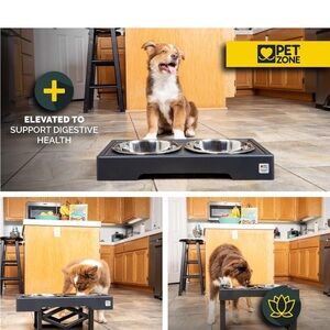 Pet zone adjustable dog feeder